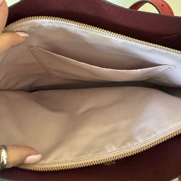 Coach Red Leather Tote Bag - Picture 6 of 7